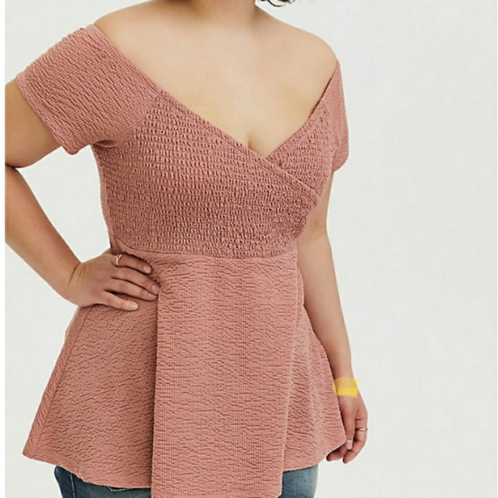 Torrid Off Shoulder Babydoll Top